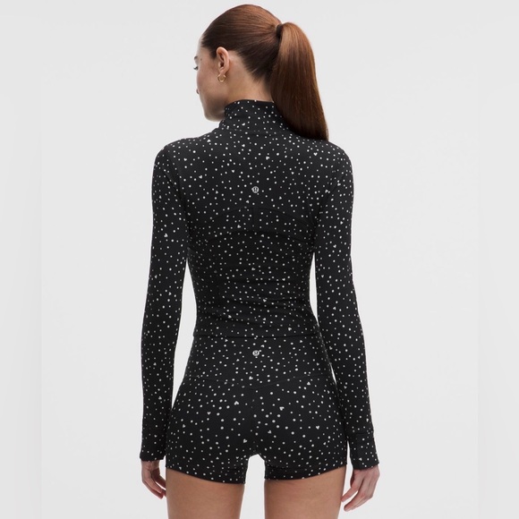 Lululemon Define Cropped Jacket Nulu Heart Scatter dot print sz 10 NWT - Picture 2 of 4